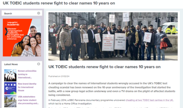  Migrant Voice - StudyTravel details the fight for justice of students accused of cheating on English tests